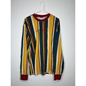 Vintage Guess Jeans USA Originals Long Sleeve Multicolor Vertical Stripe Shirt L
